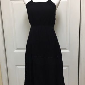 Mossimo | Black Eyelet Halter Dress | Size Large